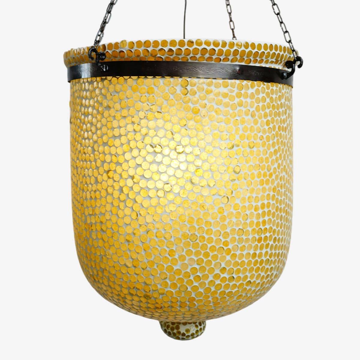 Yellow Mosaic Bucket Pendant Large - Image 1