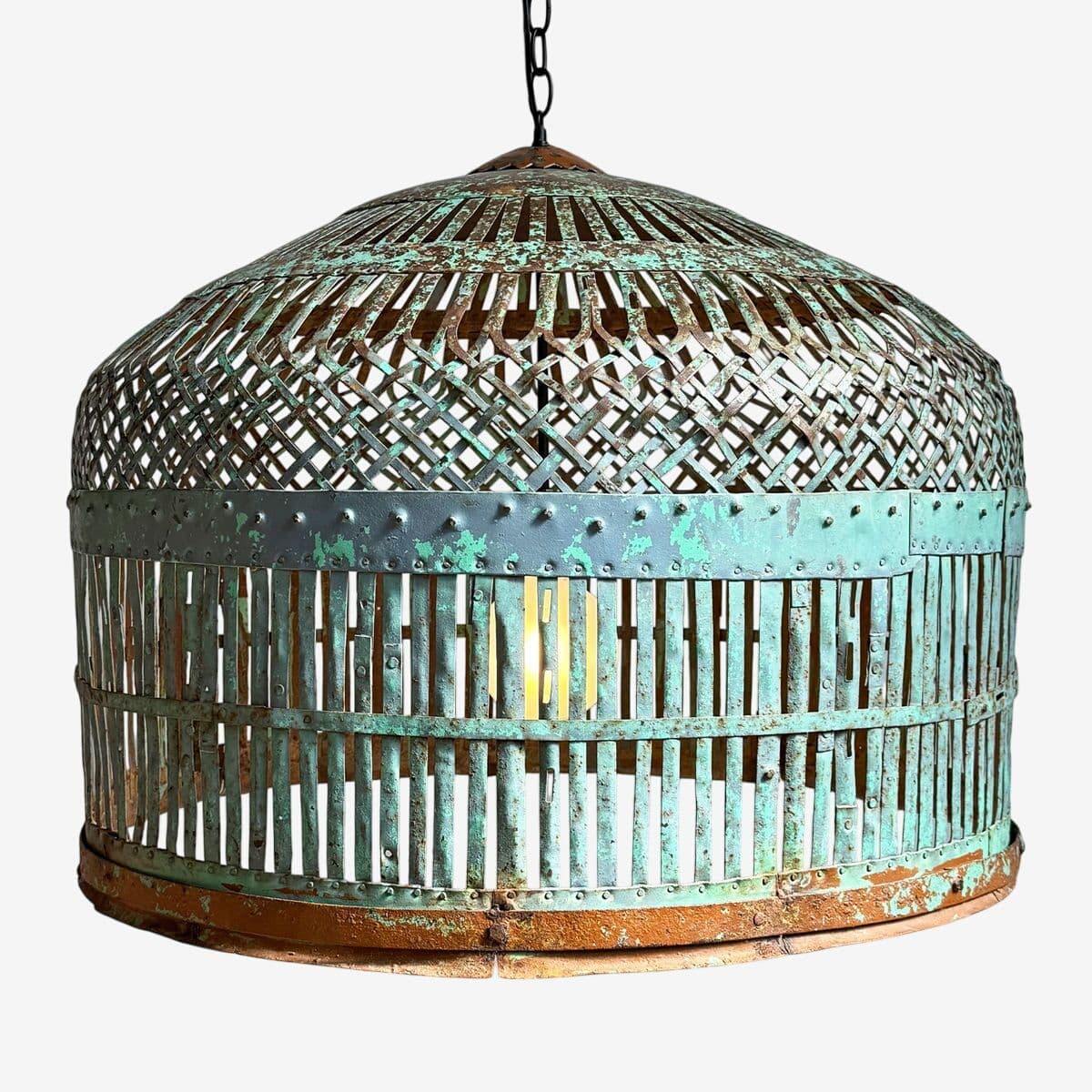 Vintage Iron Cage Pendant Light - Image 1