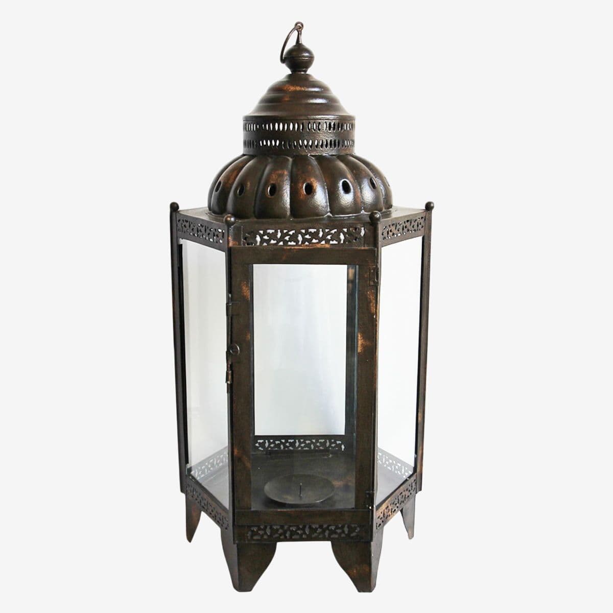 Metal & Glass Lantern Large - Image 1