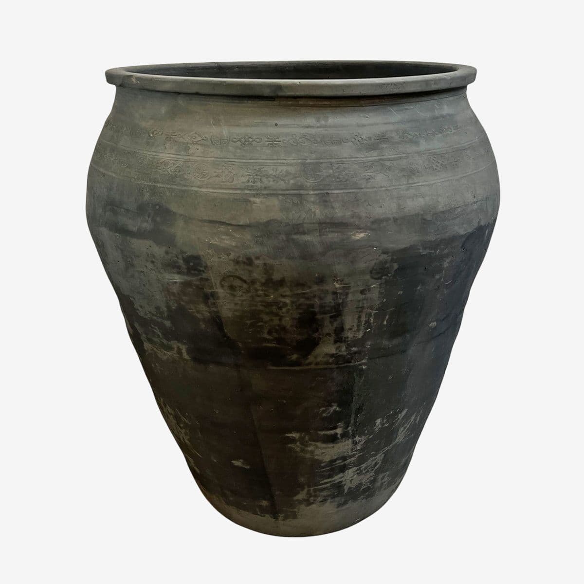 Vintage Charcoal Terra Cotta Pot - Image 1