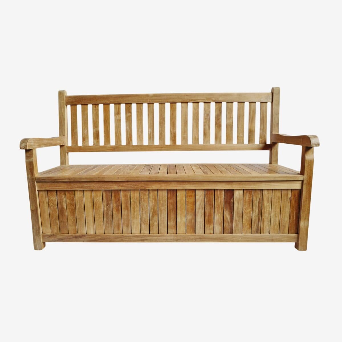 Outdoor Classic Teak Trunk Bench - Image 1