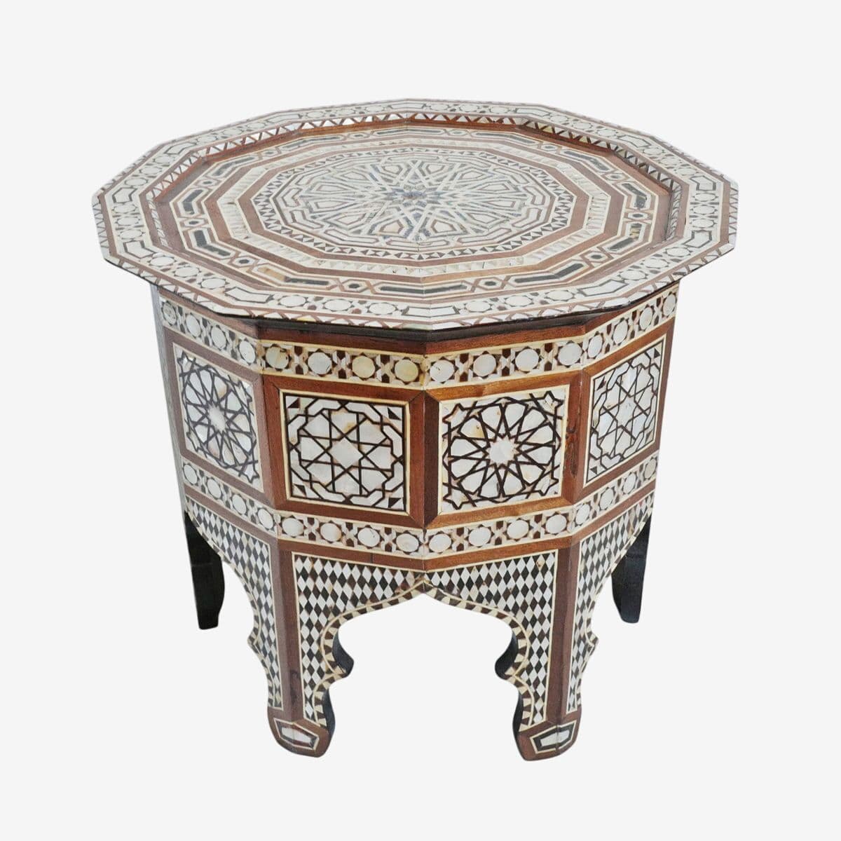 Vintage Syrian Inlay End Table - Image 1