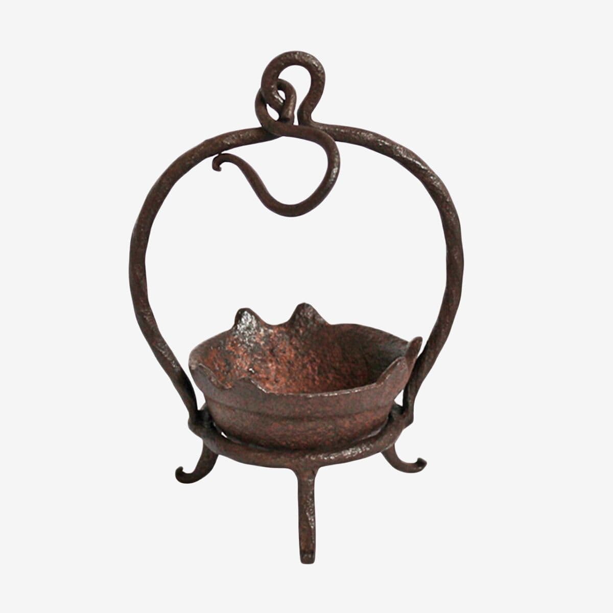 Antique Iron Candle Bowl - Image 1