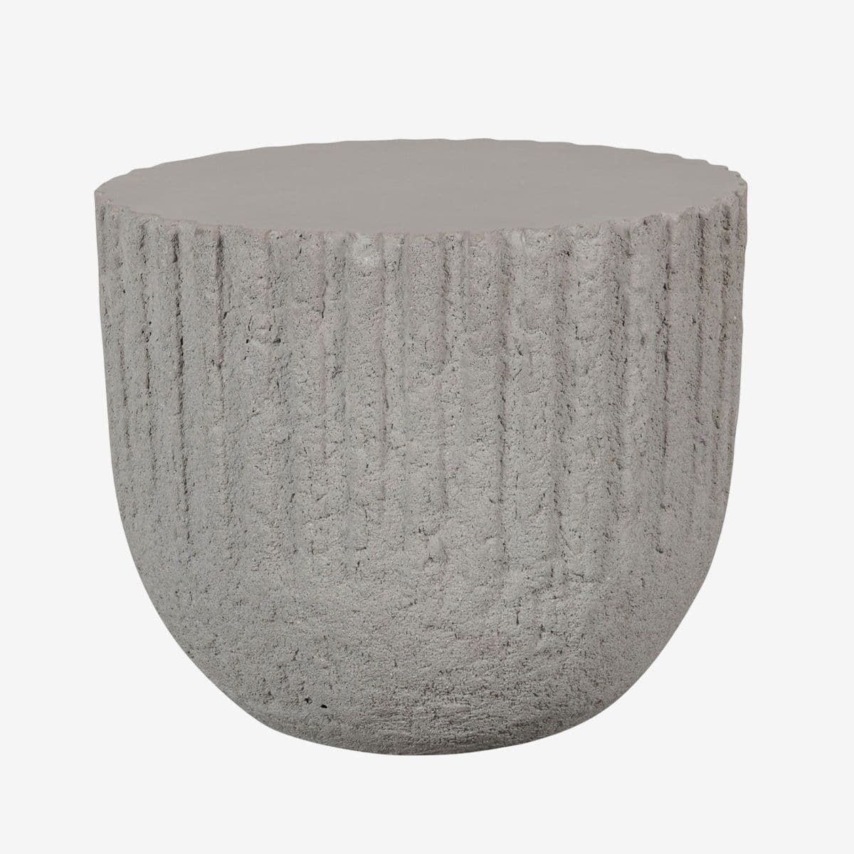 Outdoor Grey Cement End Table - Image 1