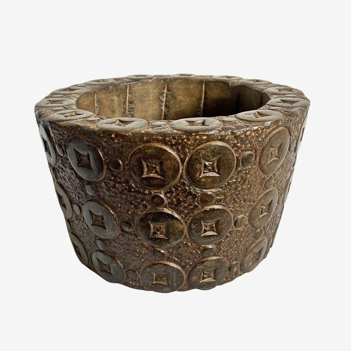 Vintage Good Luck Stone Money Pot - Image 1