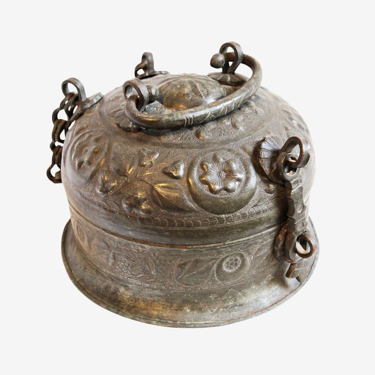 Antique India Copper Chapati Box - Image 1