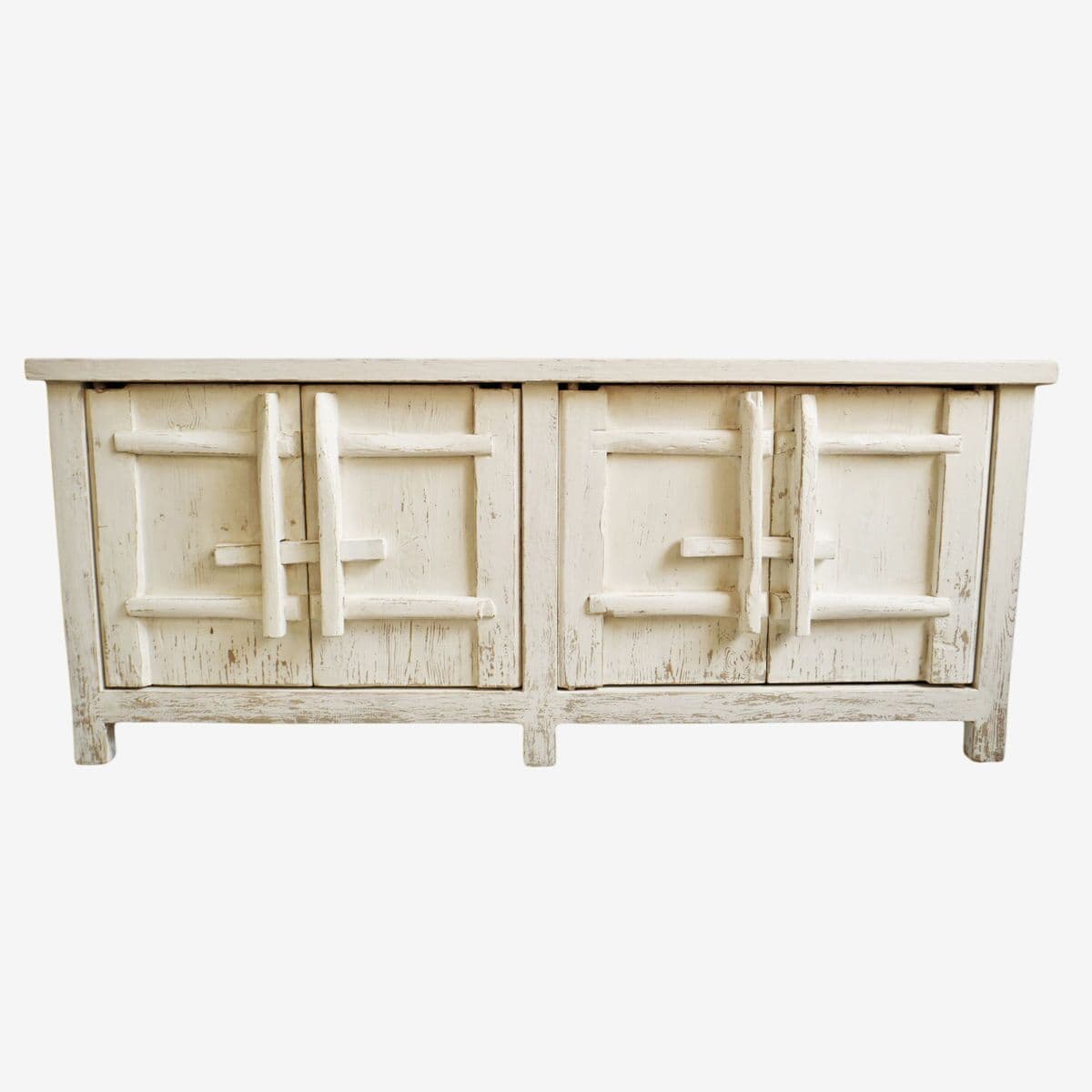 Vintage Village Aged White Sideboard - Image 1