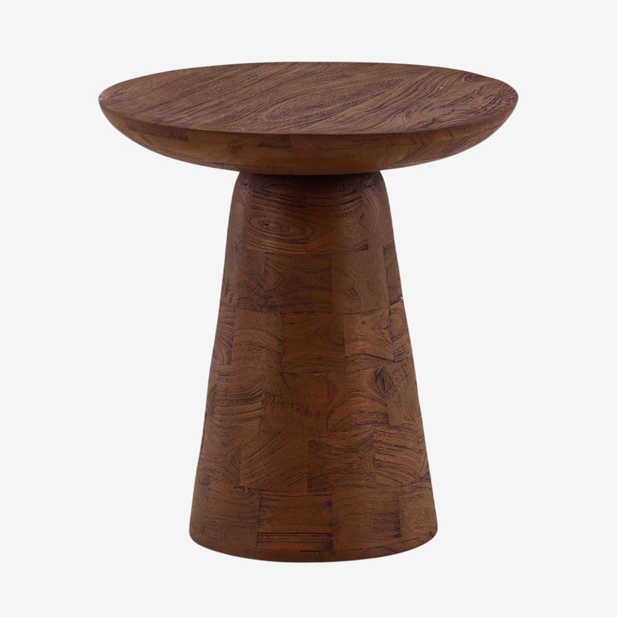 Otis Round Wood Pedestal Side Table - Image 1