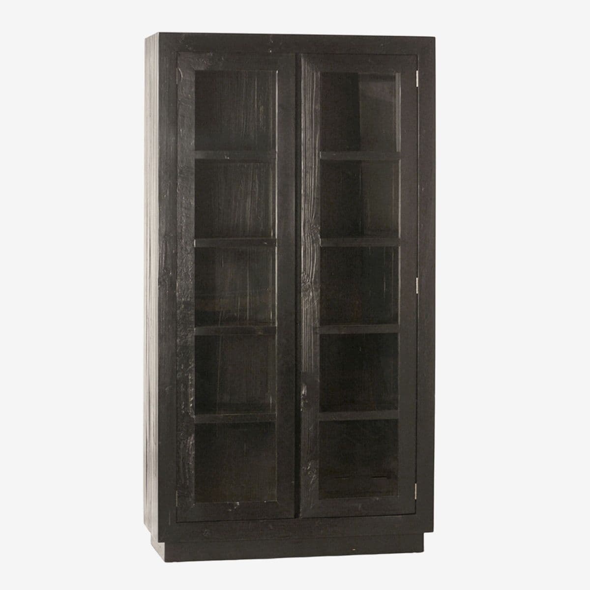 Ebony Wood & Glass Cabinet - Image 1