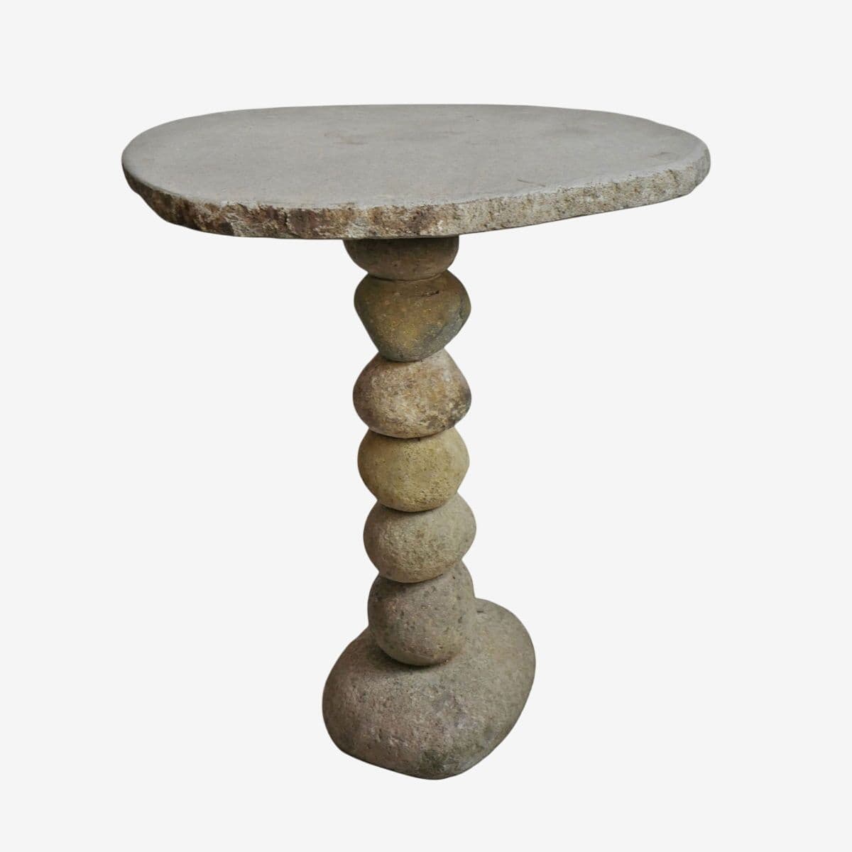 Stacked River Rock Bistro Table