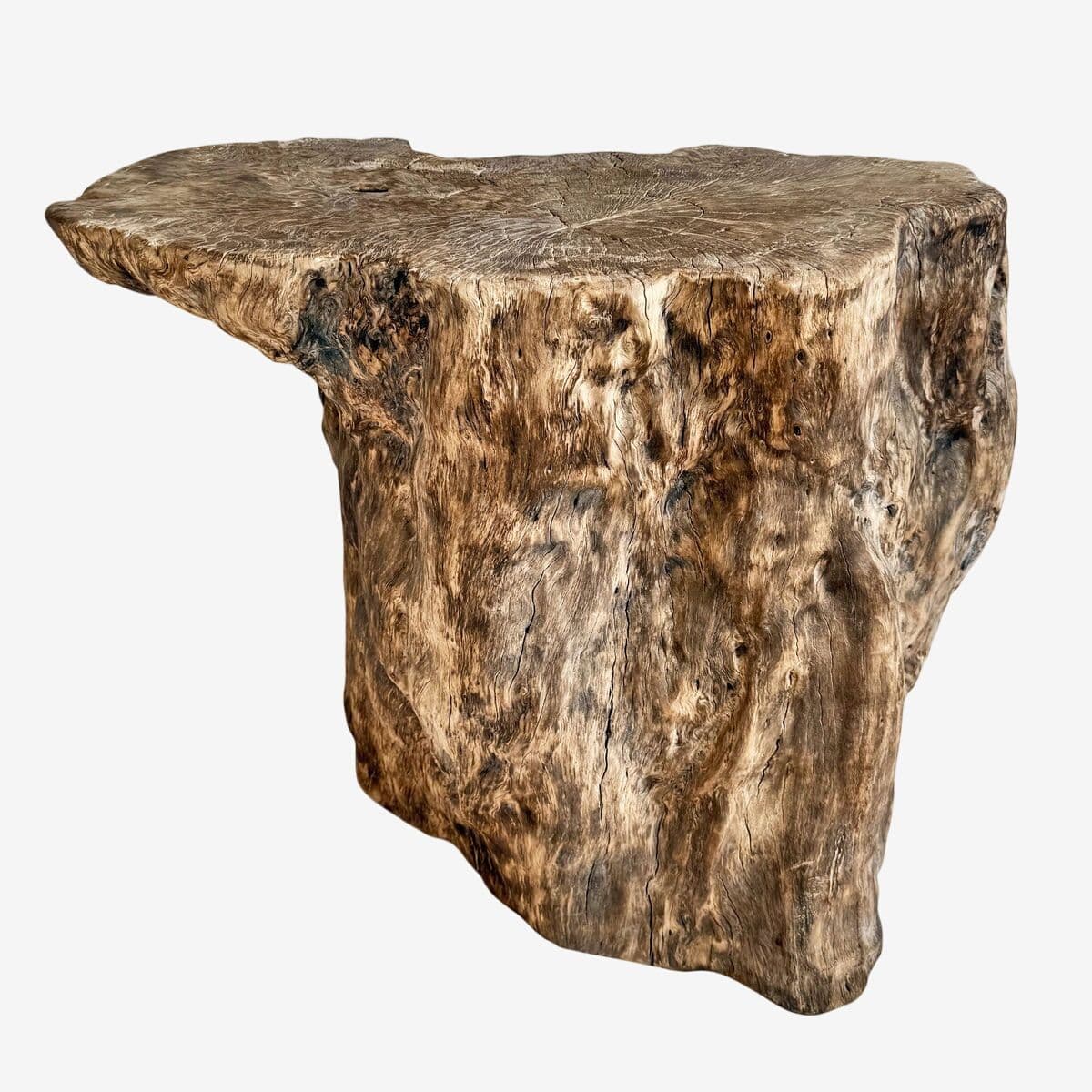 Burn Sand Lychee Stump Side Table - Image 1