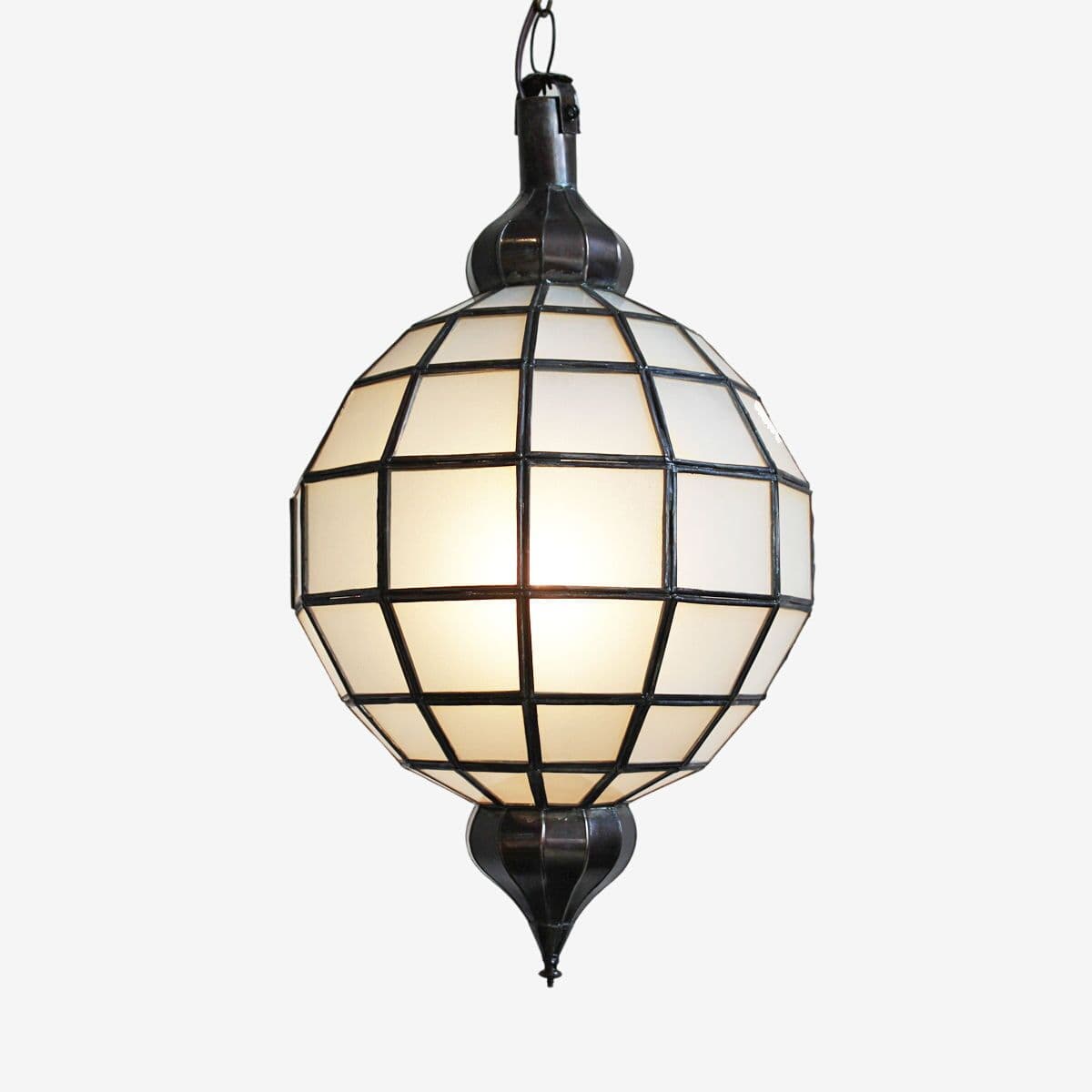 Frosted Globe Lantern - Image 1