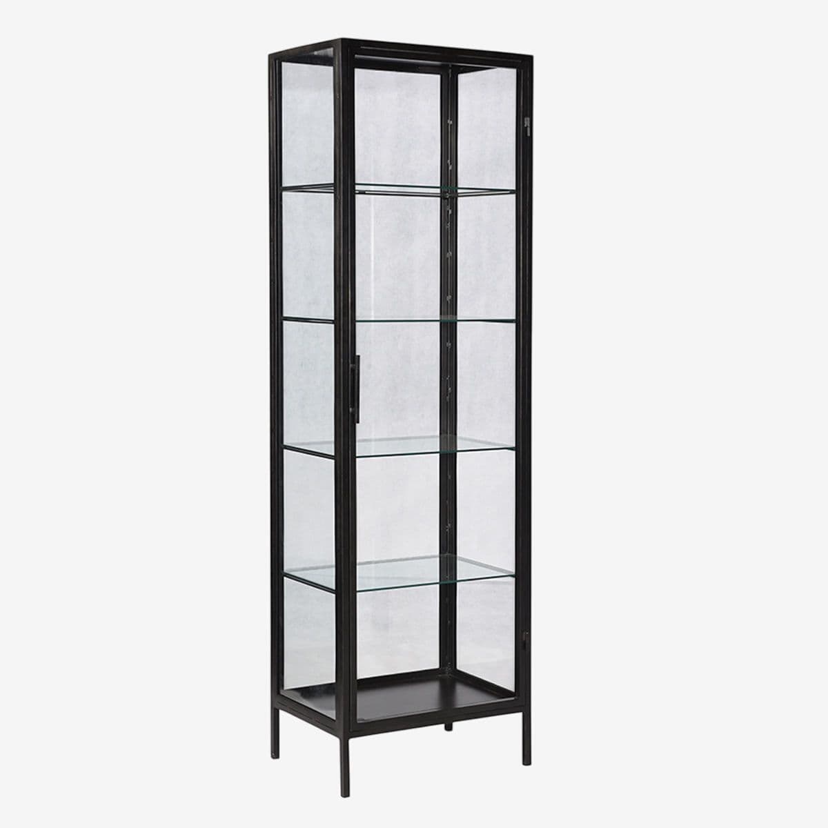 Black Iron & Glass Display Cabinet - Image 1