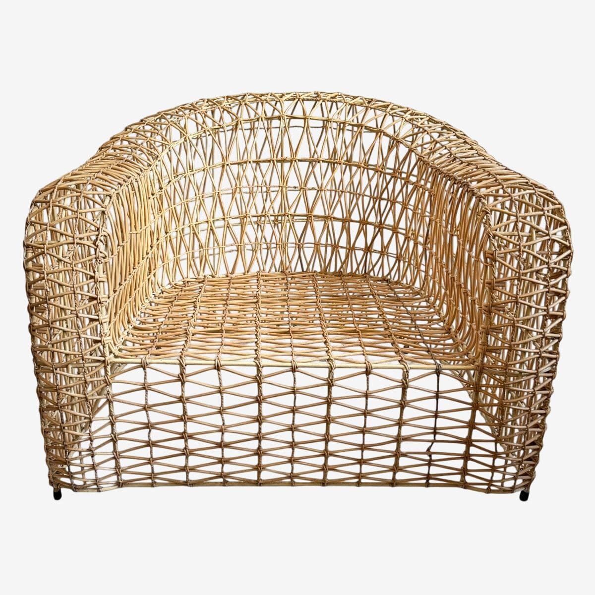Rattan Open Weave Club Chair - Image 1