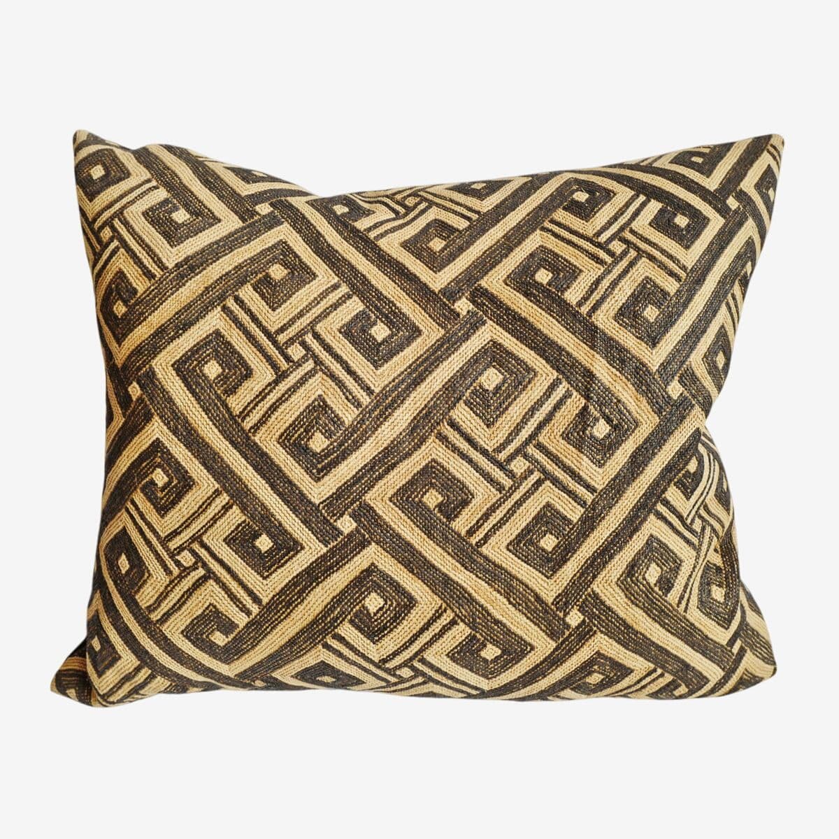 Vintage Kuba Grass Textile Pillow - Image 1