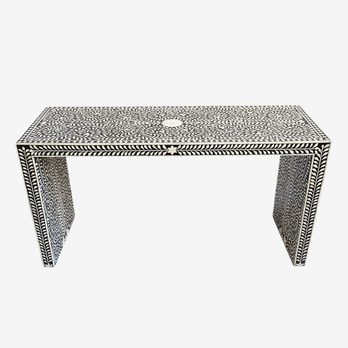 Black & White Inlay Waterfall Console - Image 1