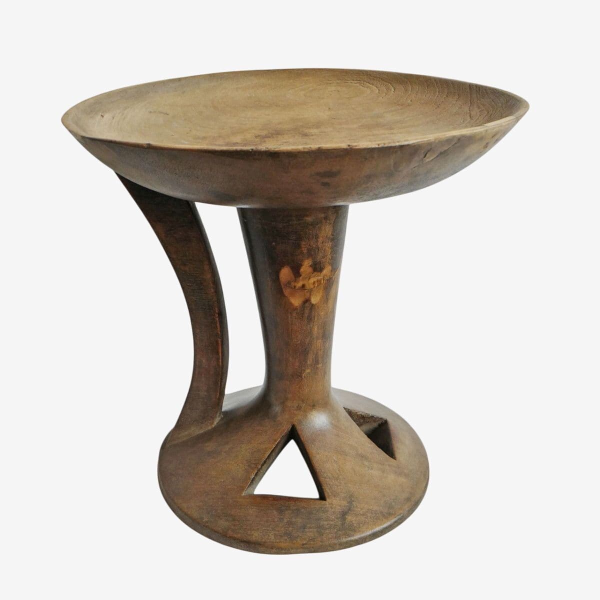 Vintage Naga Wood Bowl Plate - Image 1