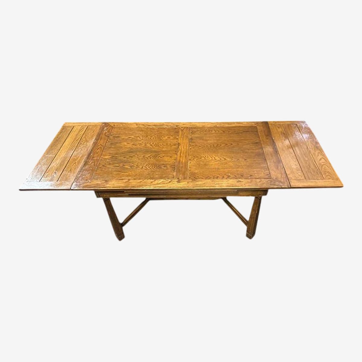 Vintage 1940s A. Brandt Fort Worth Ranch Oak Large Dining Table - Image 1