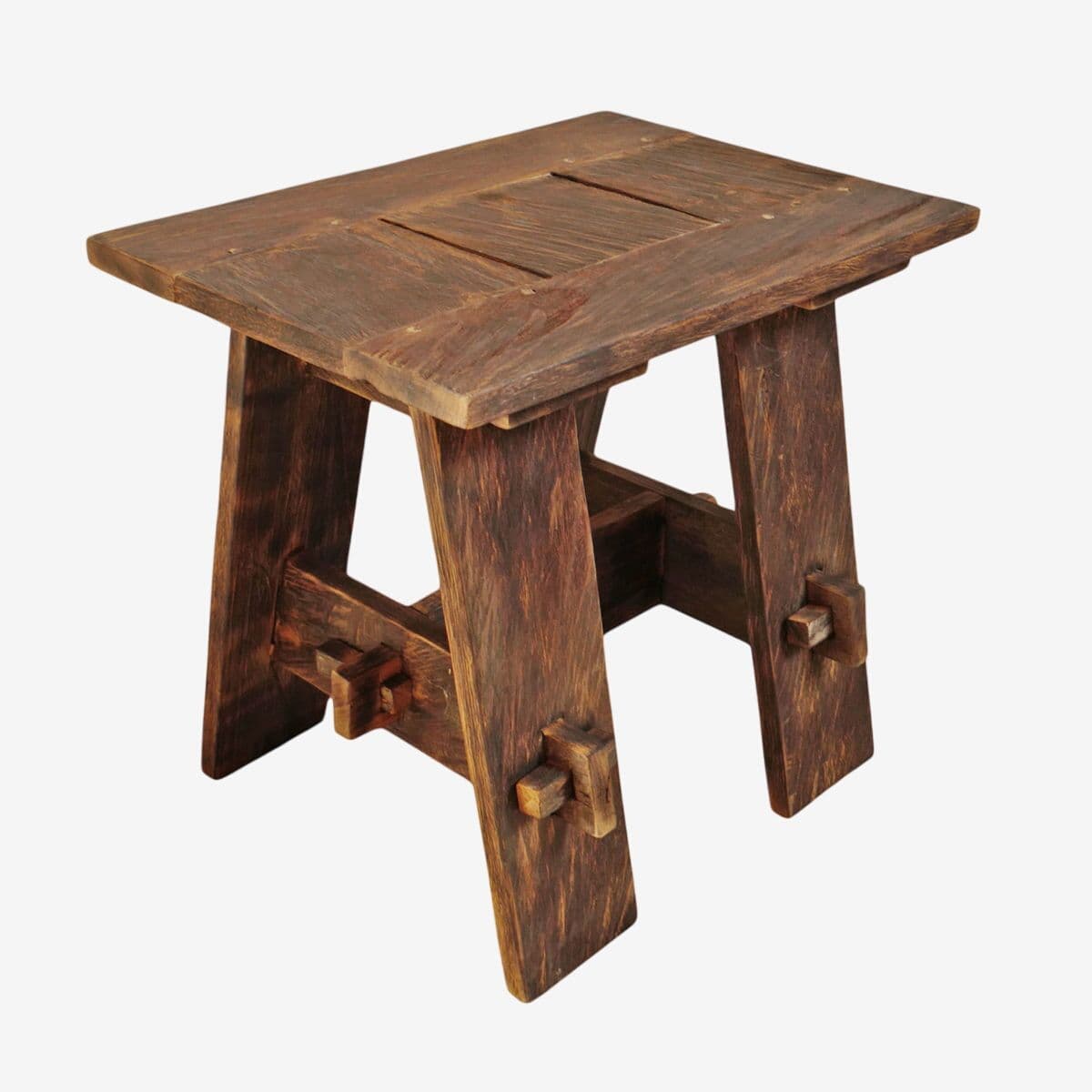 Modern Outdoor Indoor Barn Wood Side Table - Image 1