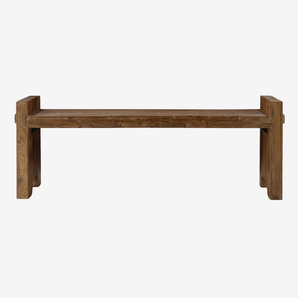 Salvaged Wood Farmhouse Bench - Image 1