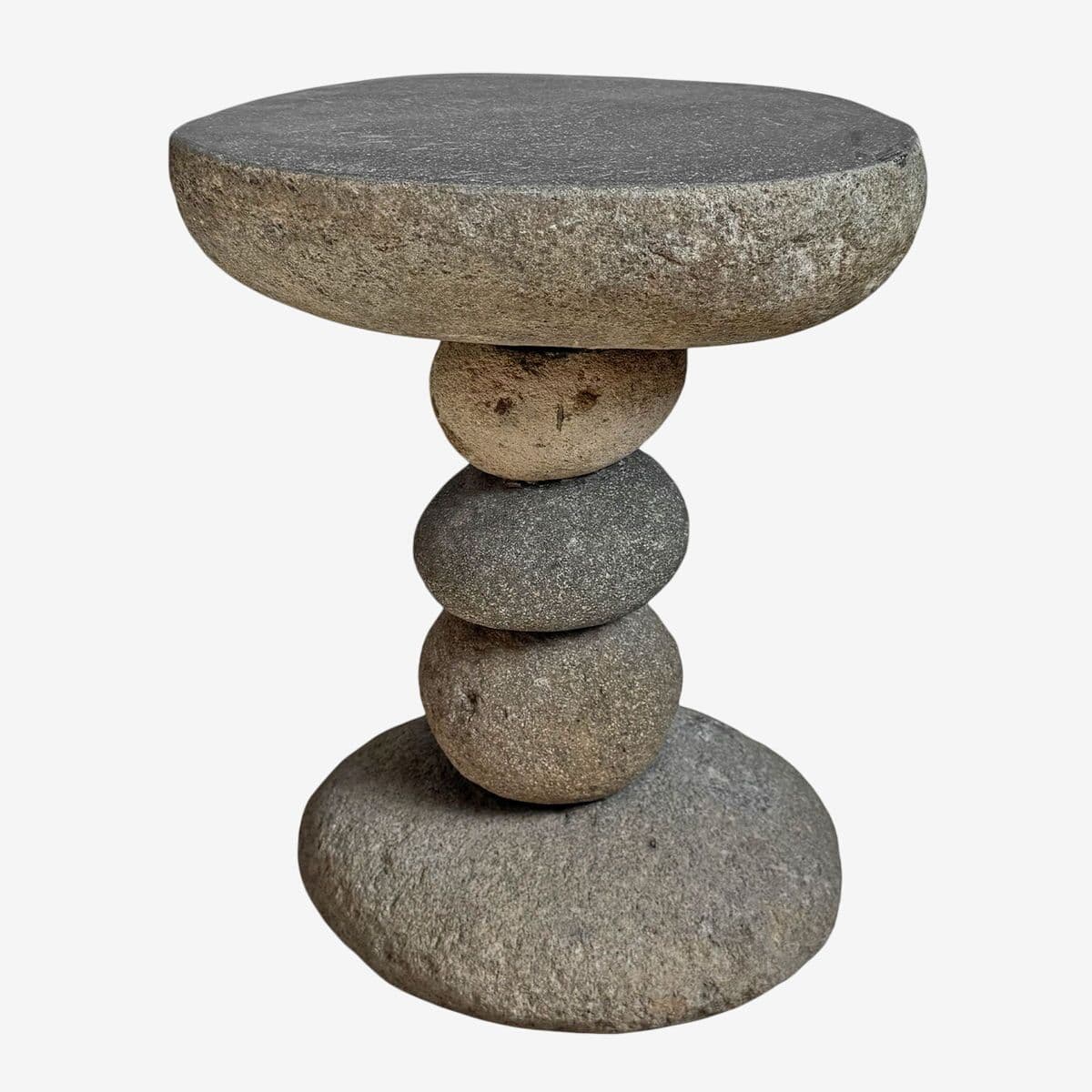 River Rock Stack Side Table Stool - Image 1