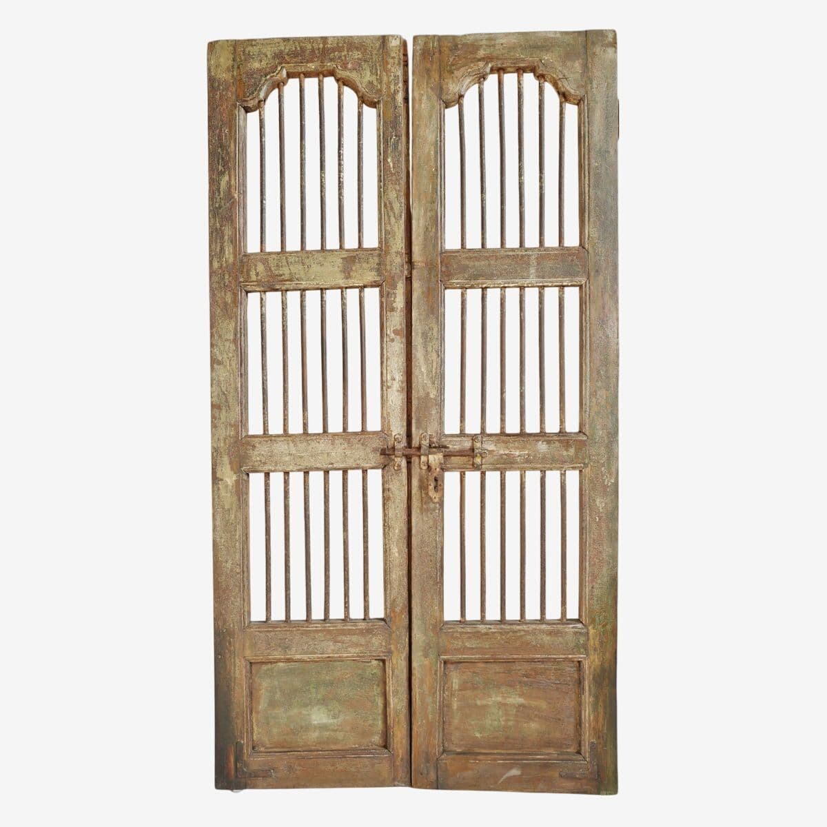 Vintage Jali Iron & Wood Gates - Image 1