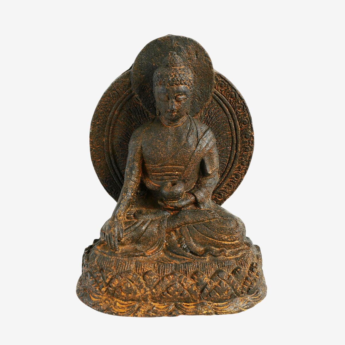 Small Cast Stone Garden Buddha - Image 1