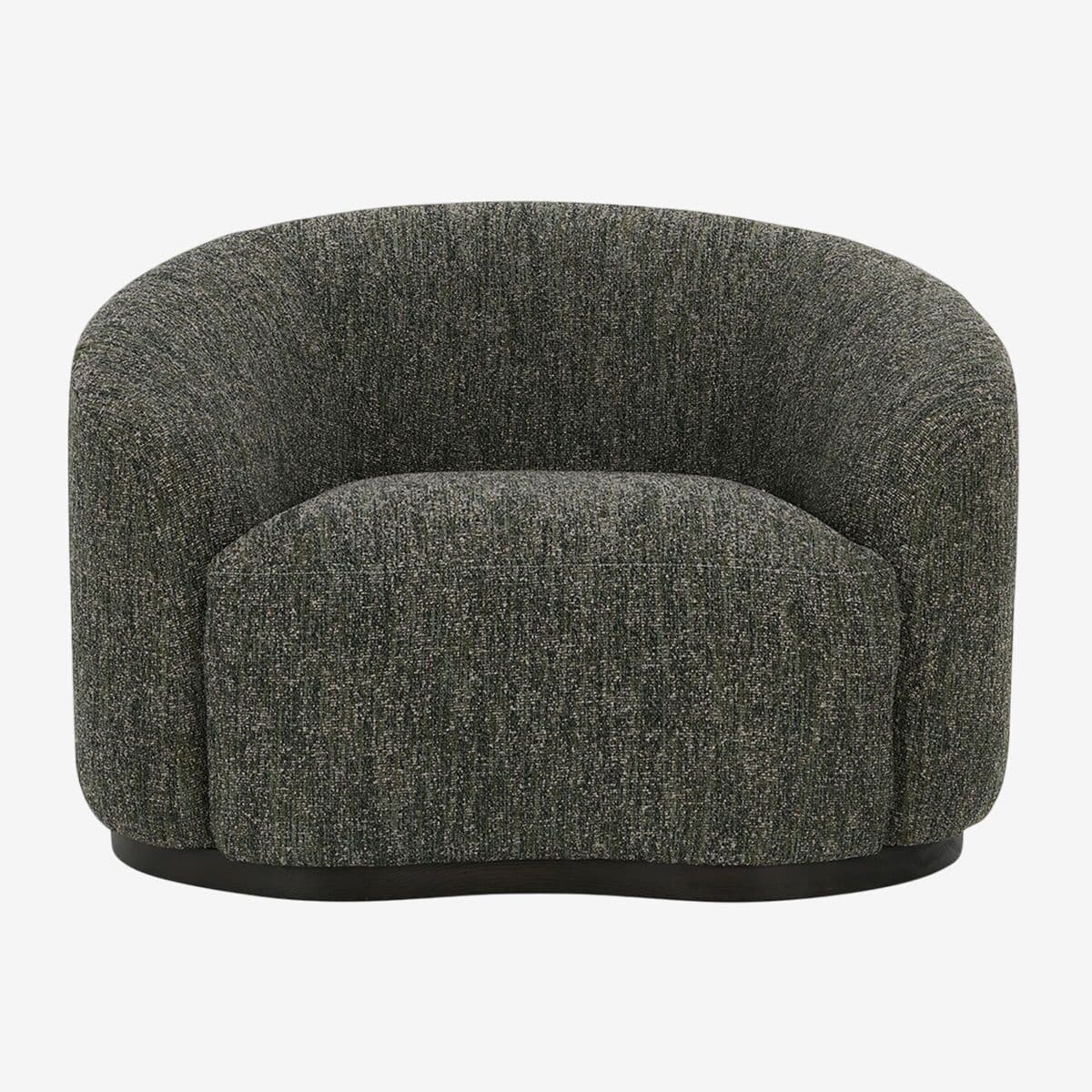Soft Forest Green & Charcoal Swivel Chair - Image 1