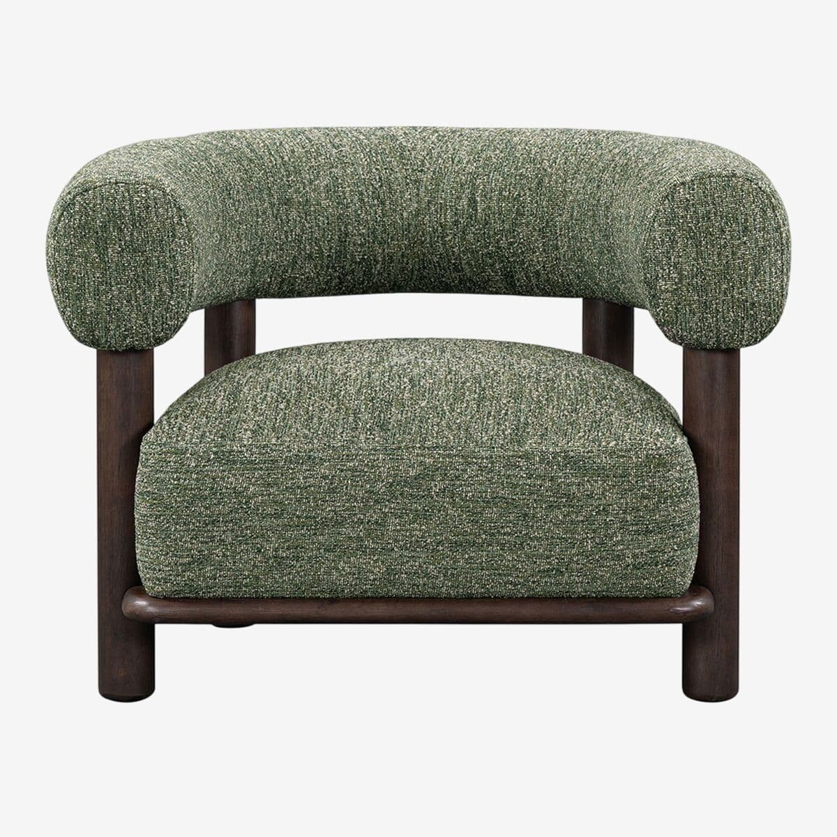 Tweedy Green U-Back Log Chair - Image 1