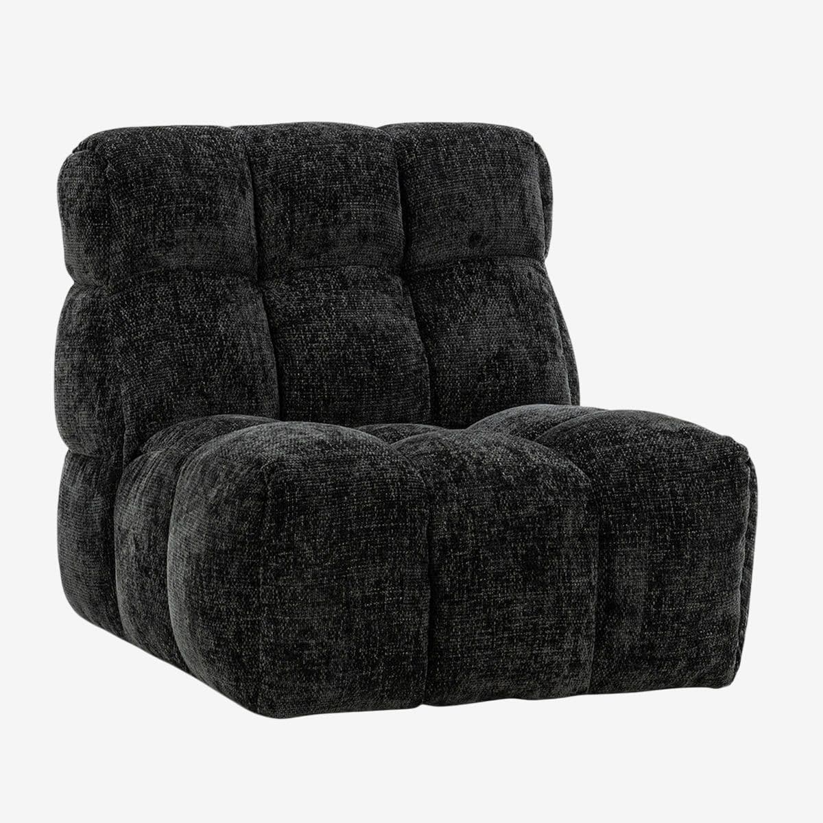 Charcoal Chenille Swivel Lounge Chair - Image 1