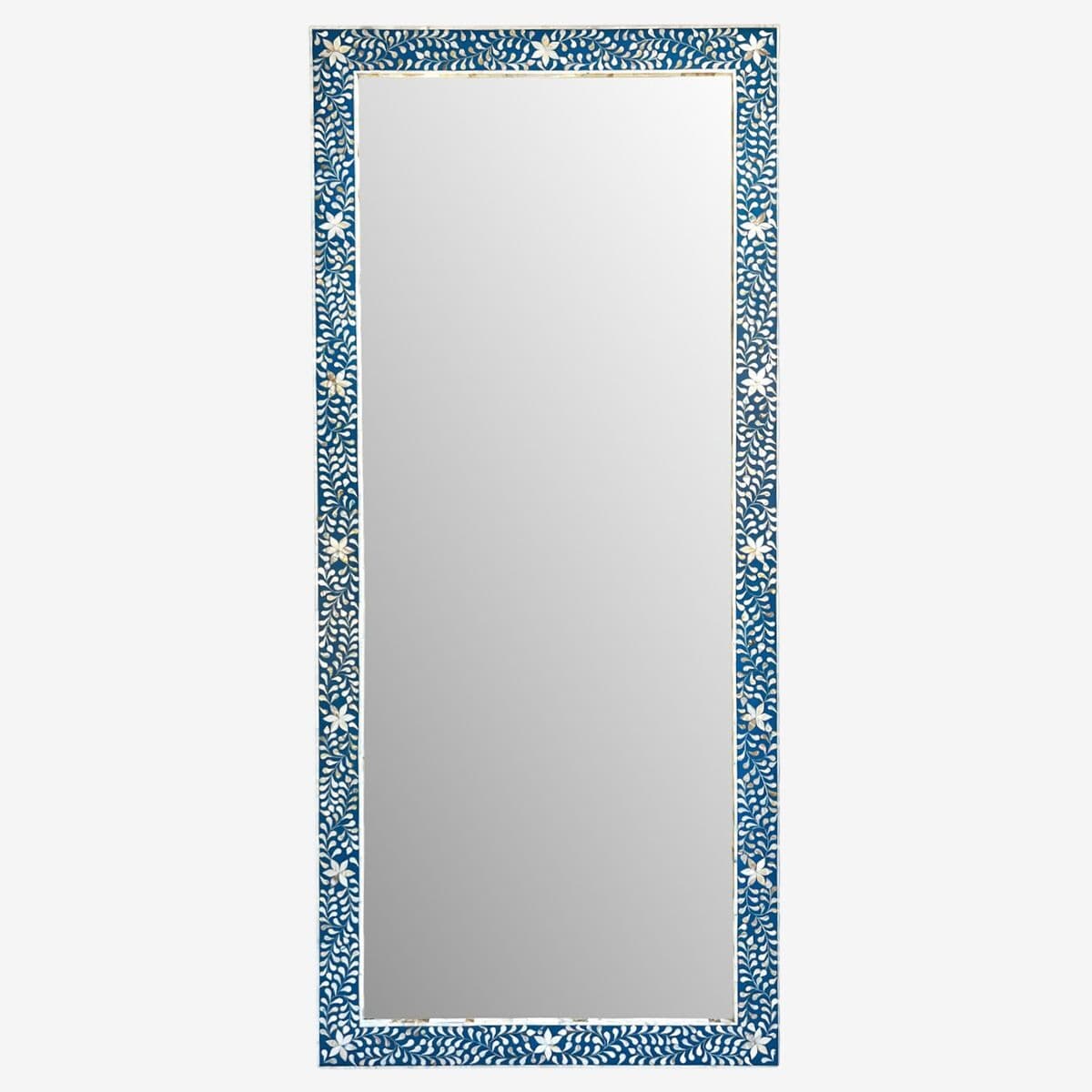 Blue Mother of Pearl Inlay Full Mirror - Image 1