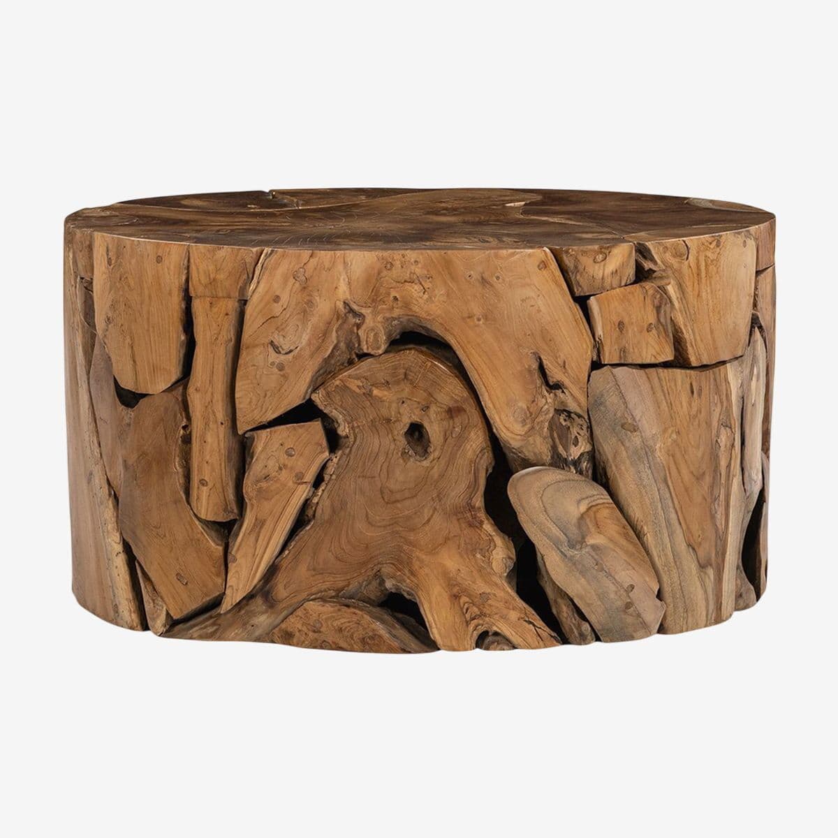 Teak Fragment Round Coffee Table - Image 1