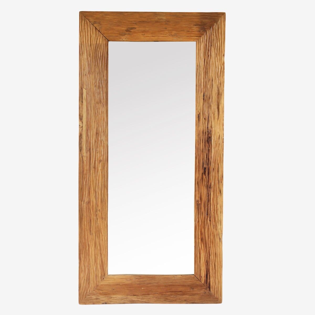 Rustic Deep Grain Teak Mirror 79 - Image 1