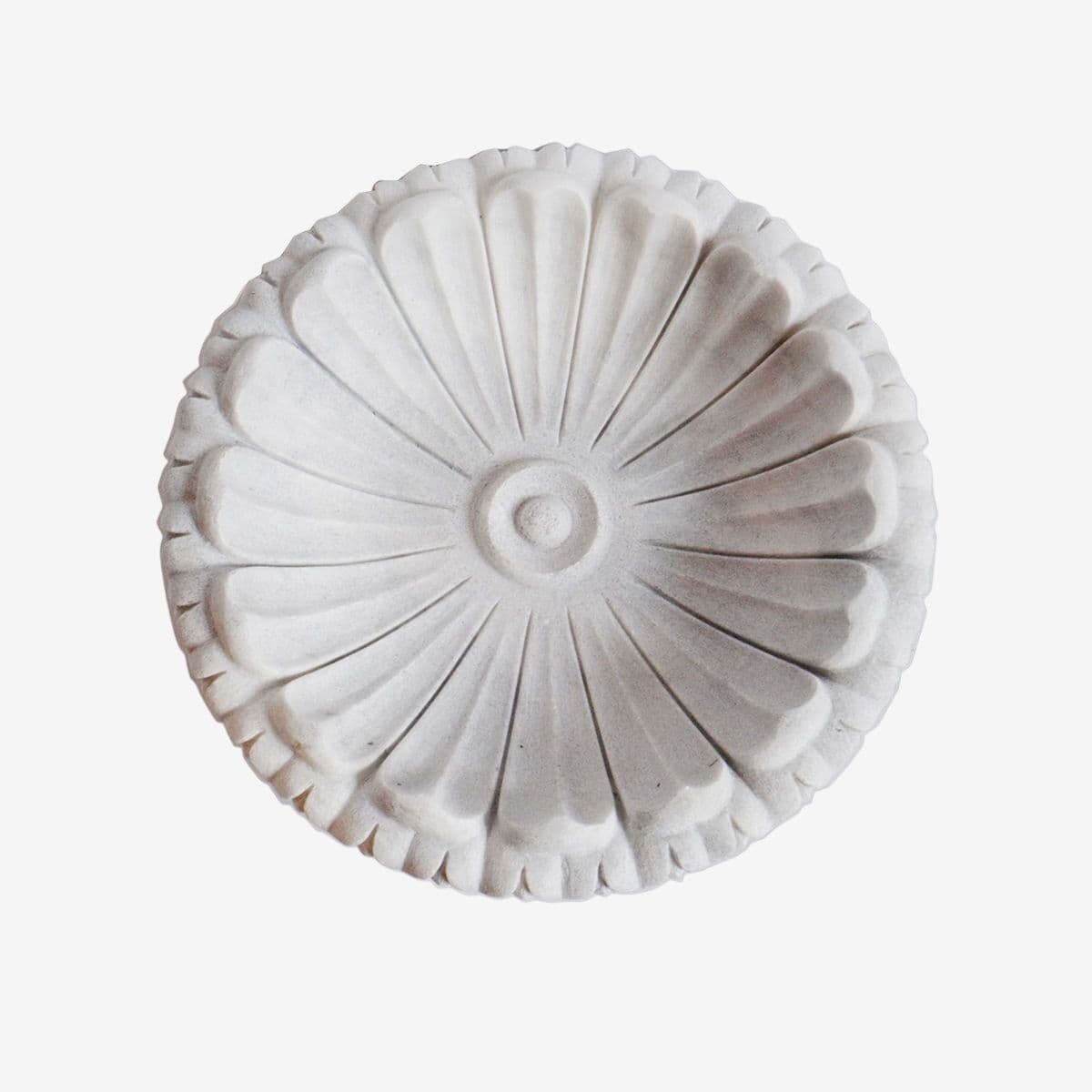 White Marble Lotus Bowl - Image 1