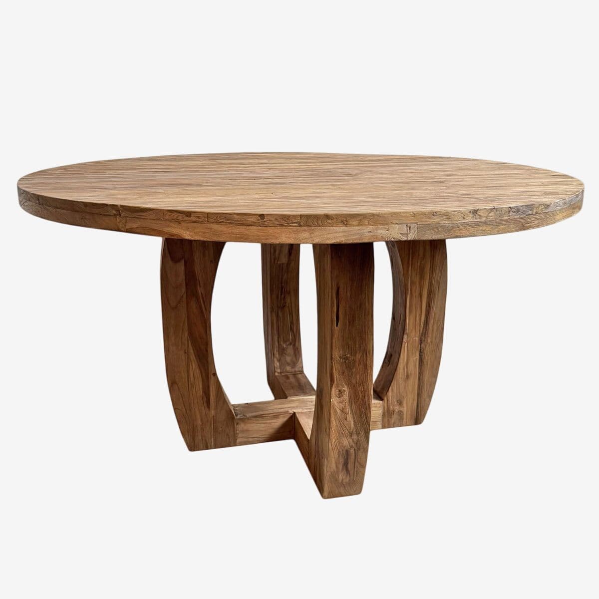 Mid Walnut Bowed Dining Table - Image 1
