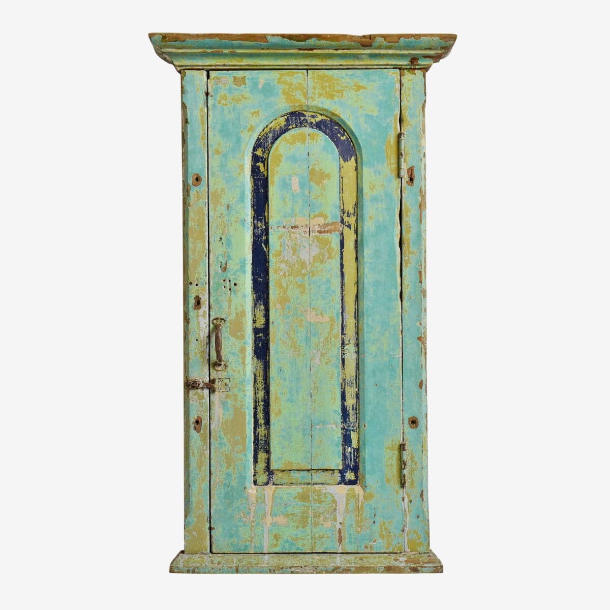 Vintage Wood Shutter Door Mirror - Image 1