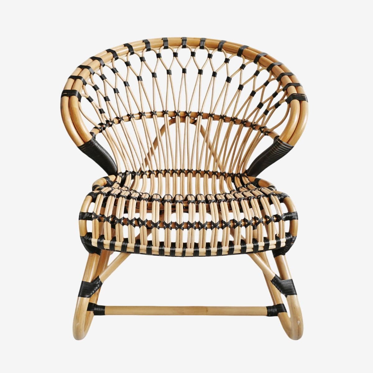 Bamboo with Black Tie Side Chair - Image 1