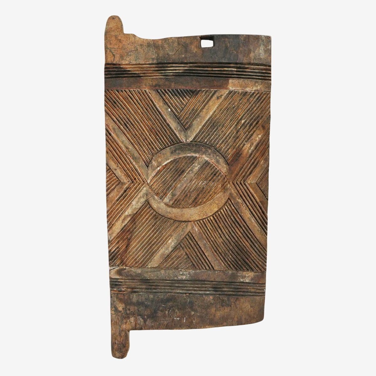 Vintage Igbo Carved Wood Door - Image 1