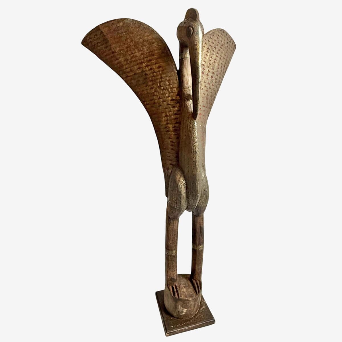 Vintage Senufo Hornbill Bird Figure - Image 1