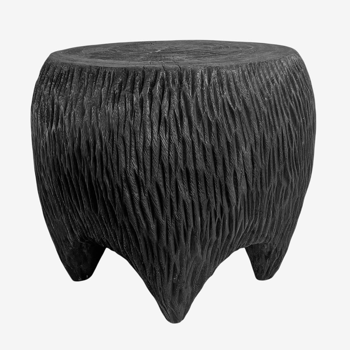 Black Big Boda Wood Stool Table - Image 1