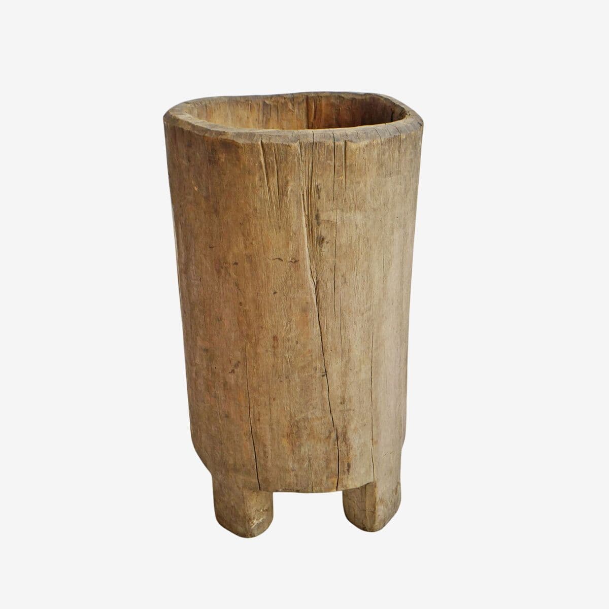 Old Naga Wood Trunk Pot - Image 1