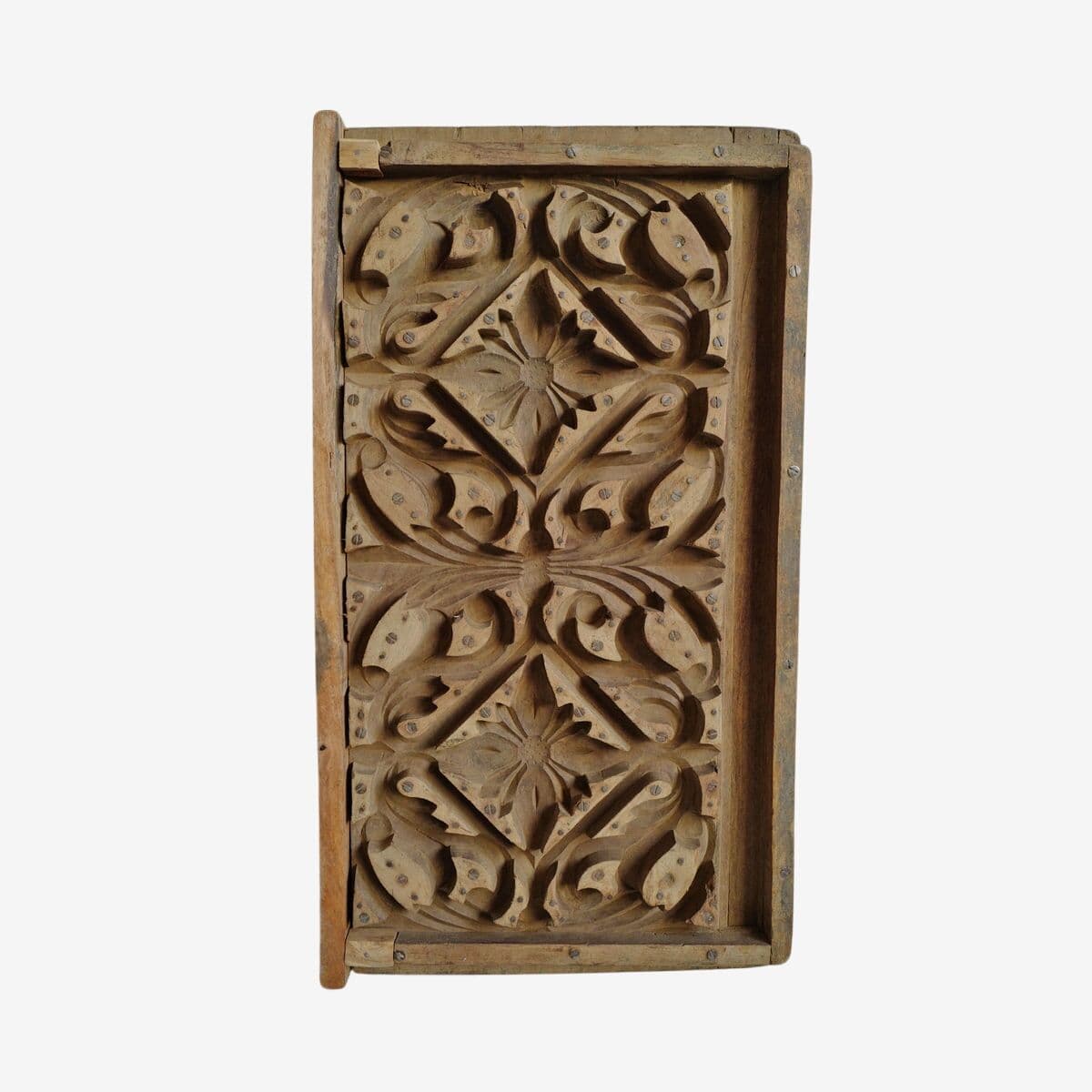 India Old Wood Print Panel - Image 1