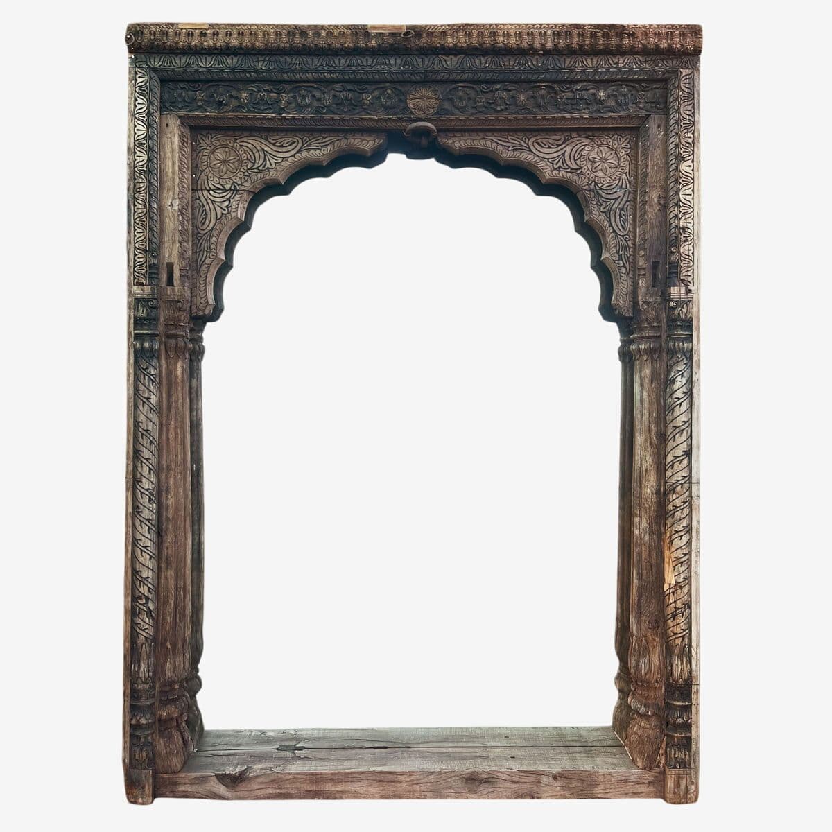 Large Old India Doorway Mirror - Image 1