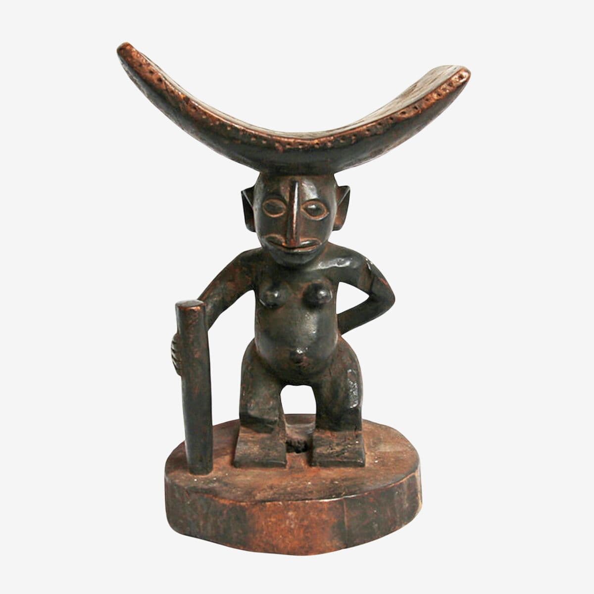 Antique Zande Wood Headrest - Image 1