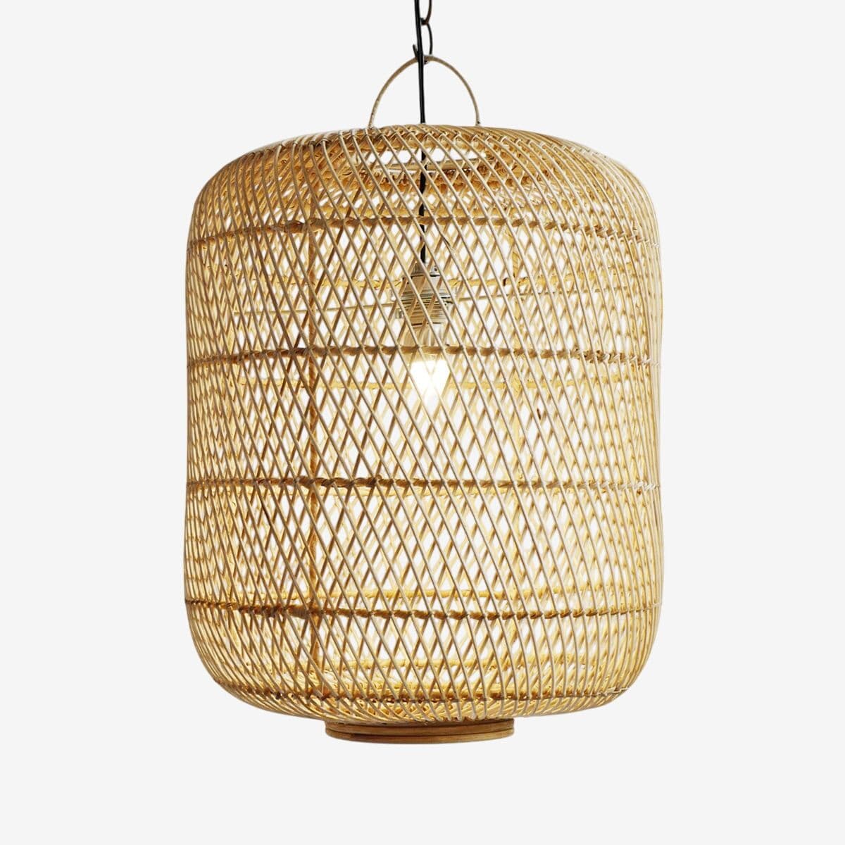 Raw Wicker Jug Lantern Small - Image 1