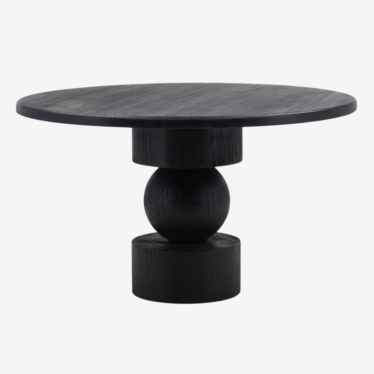Black Stack Pedestal Dining Table - Image 1