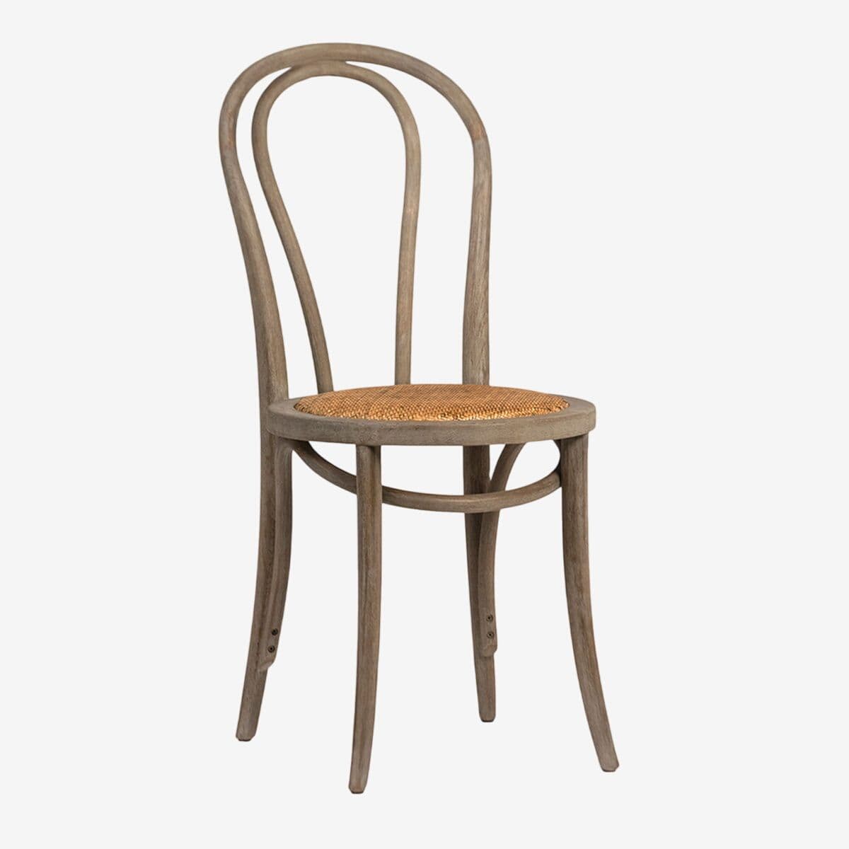 Rattan Seat Oak Dining Chair - Image 1