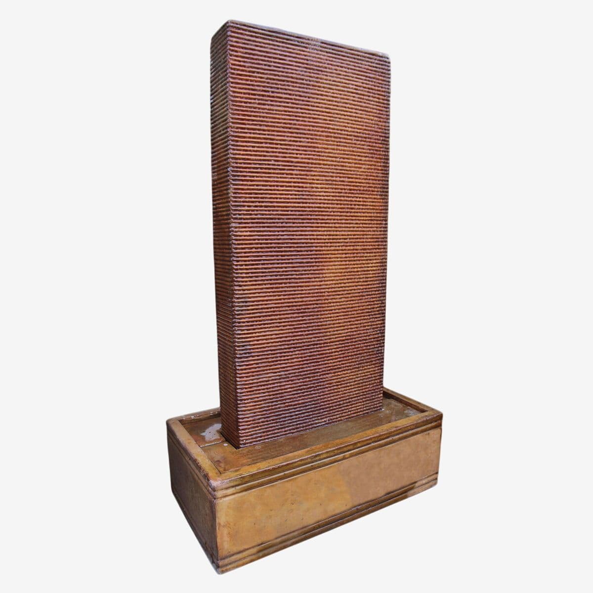 Rust Cement Ripple Fountain Large - Image 1