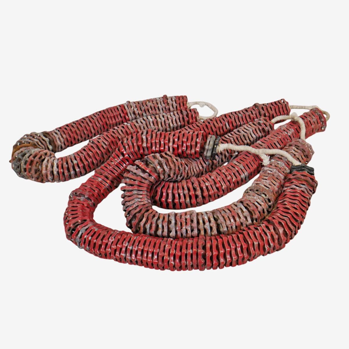 Vintage Red Iron Faucet Handle Grouping - Image 1