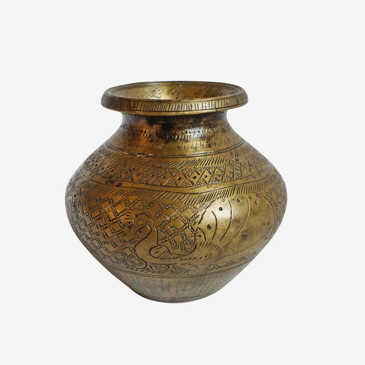 Vintage Bronze Nepal Ritual Vase - Image 1